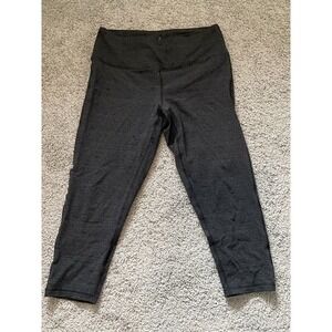 Prana Women's Crop Legging Size L Dark Gray Yoga Sports Athletic